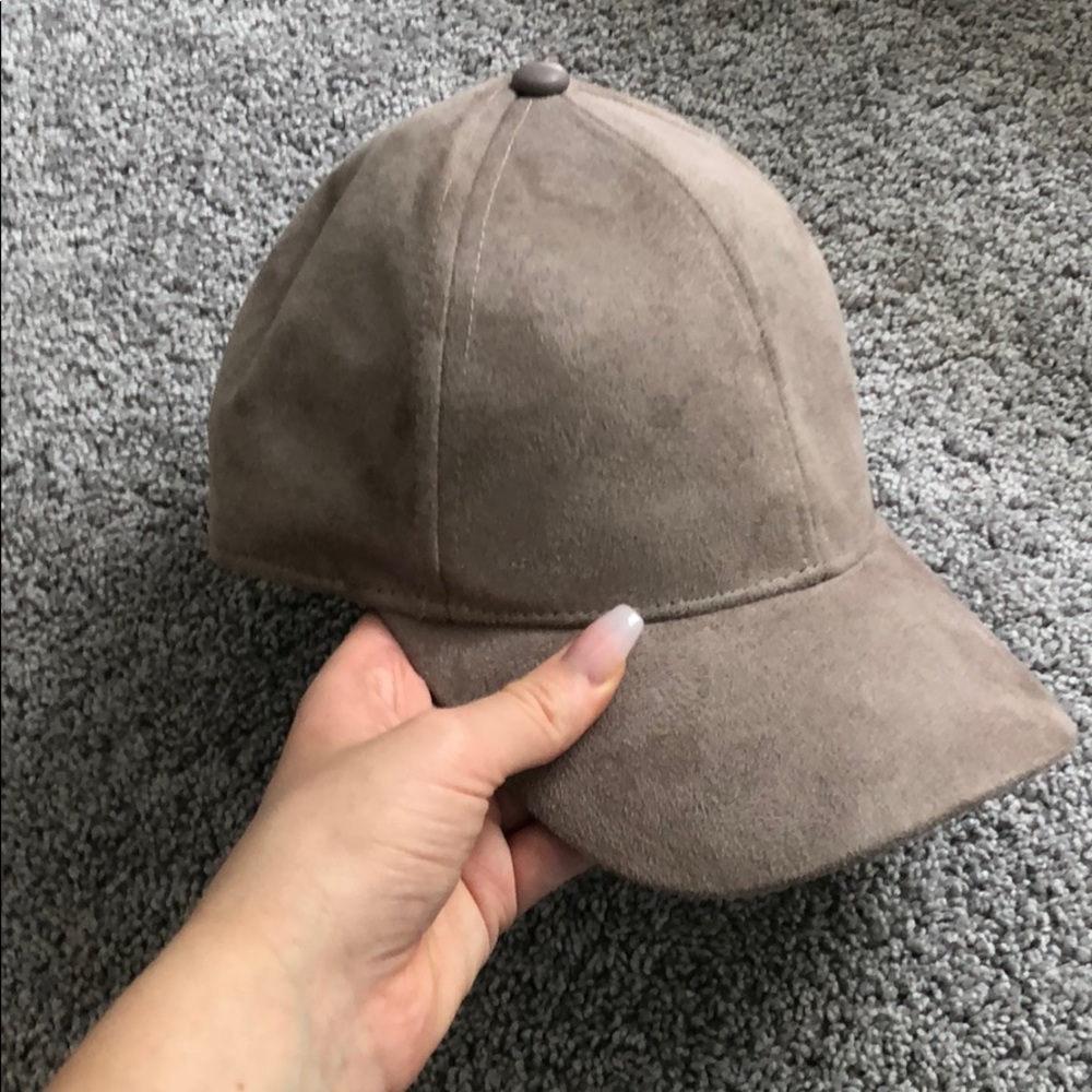 H&M faux suede baseball cap